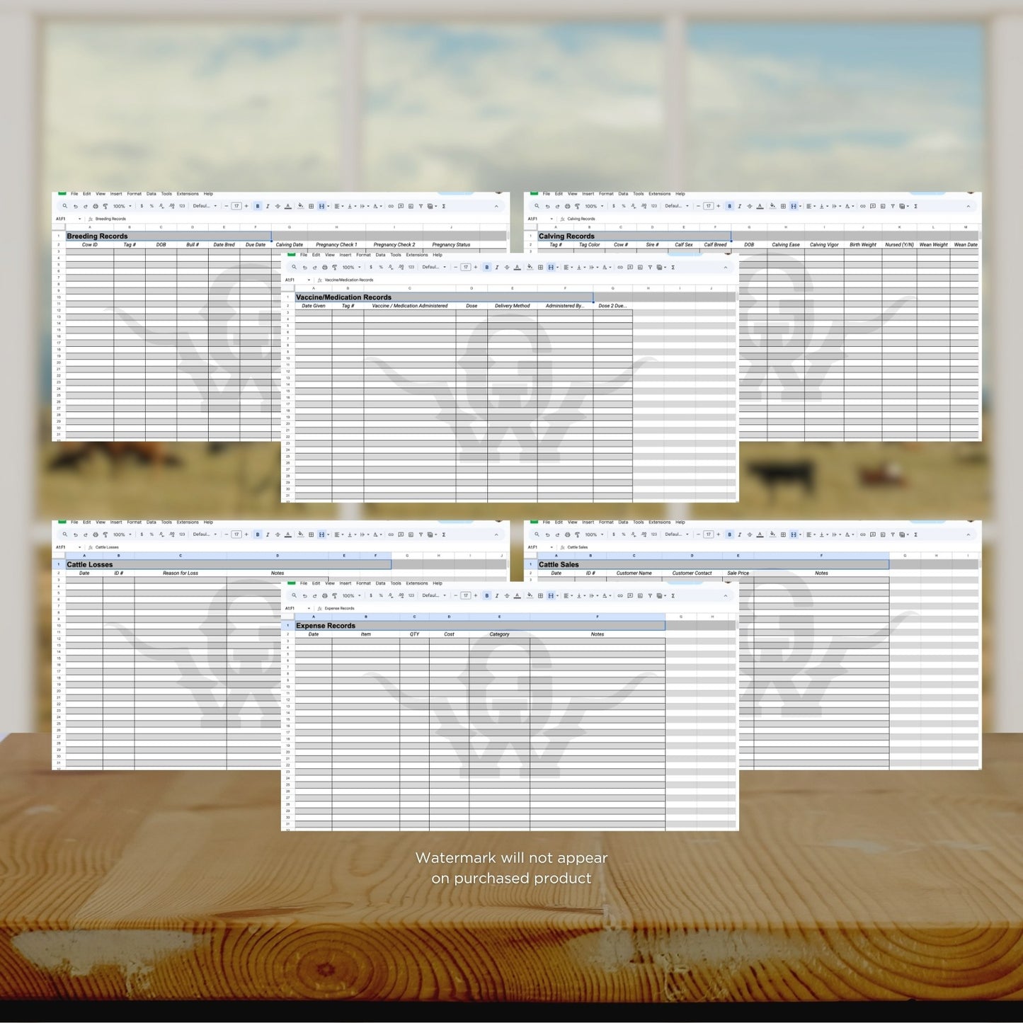 2026 Cattle Records Spreadsheet