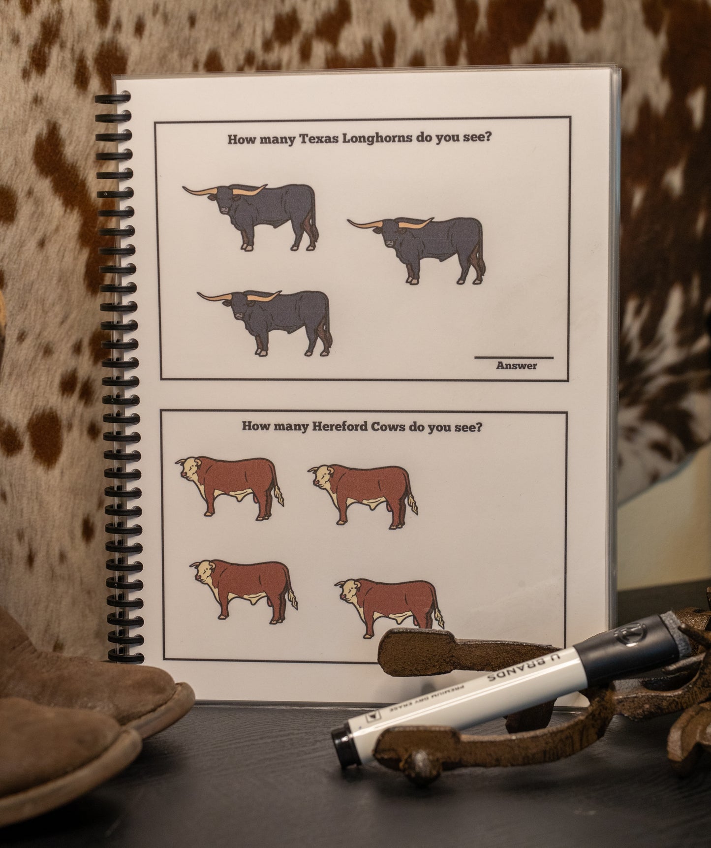 Dry-Erase Cowkid Workbooks