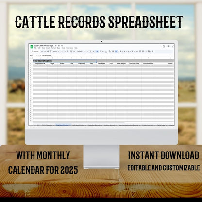 2025 Cattle Records Spreadsheet