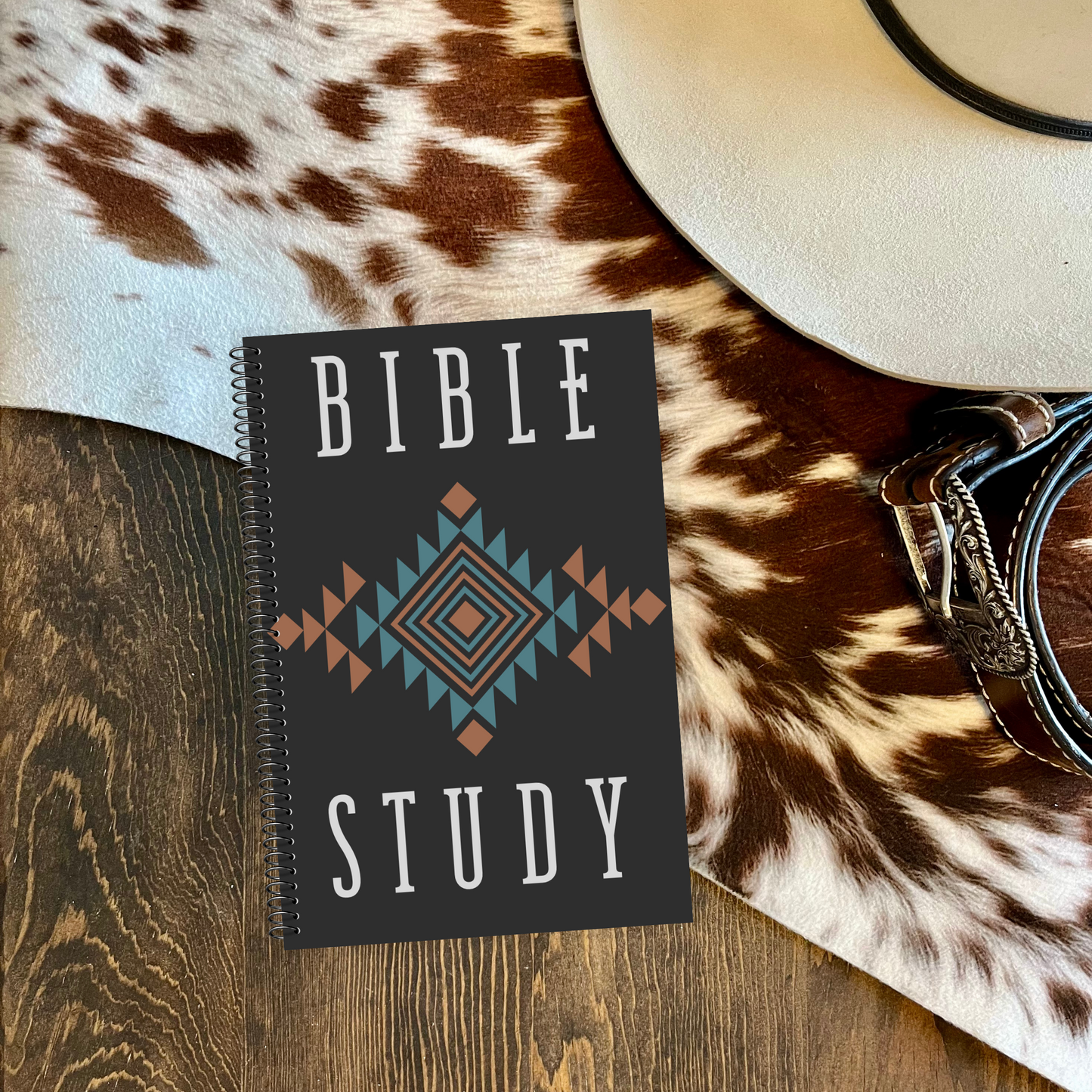 Bible Study Journal - Rust and Turquoise