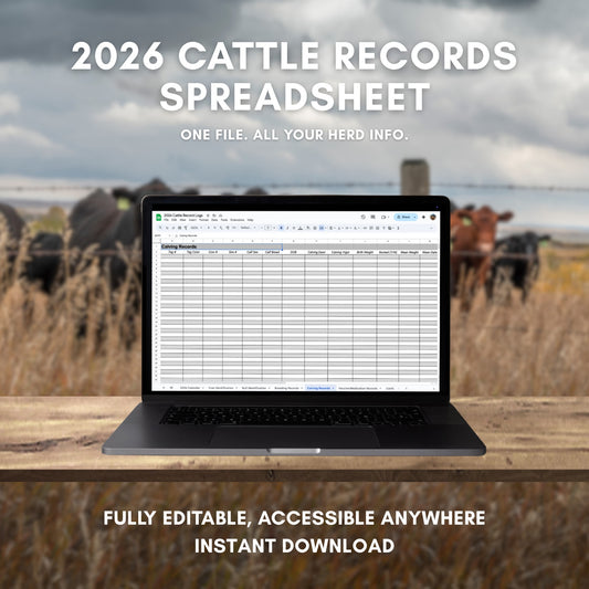 2026 Cattle Records Spreadsheet