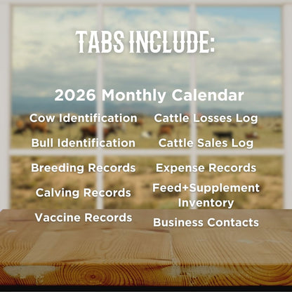 2026 Cattle Records Spreadsheet