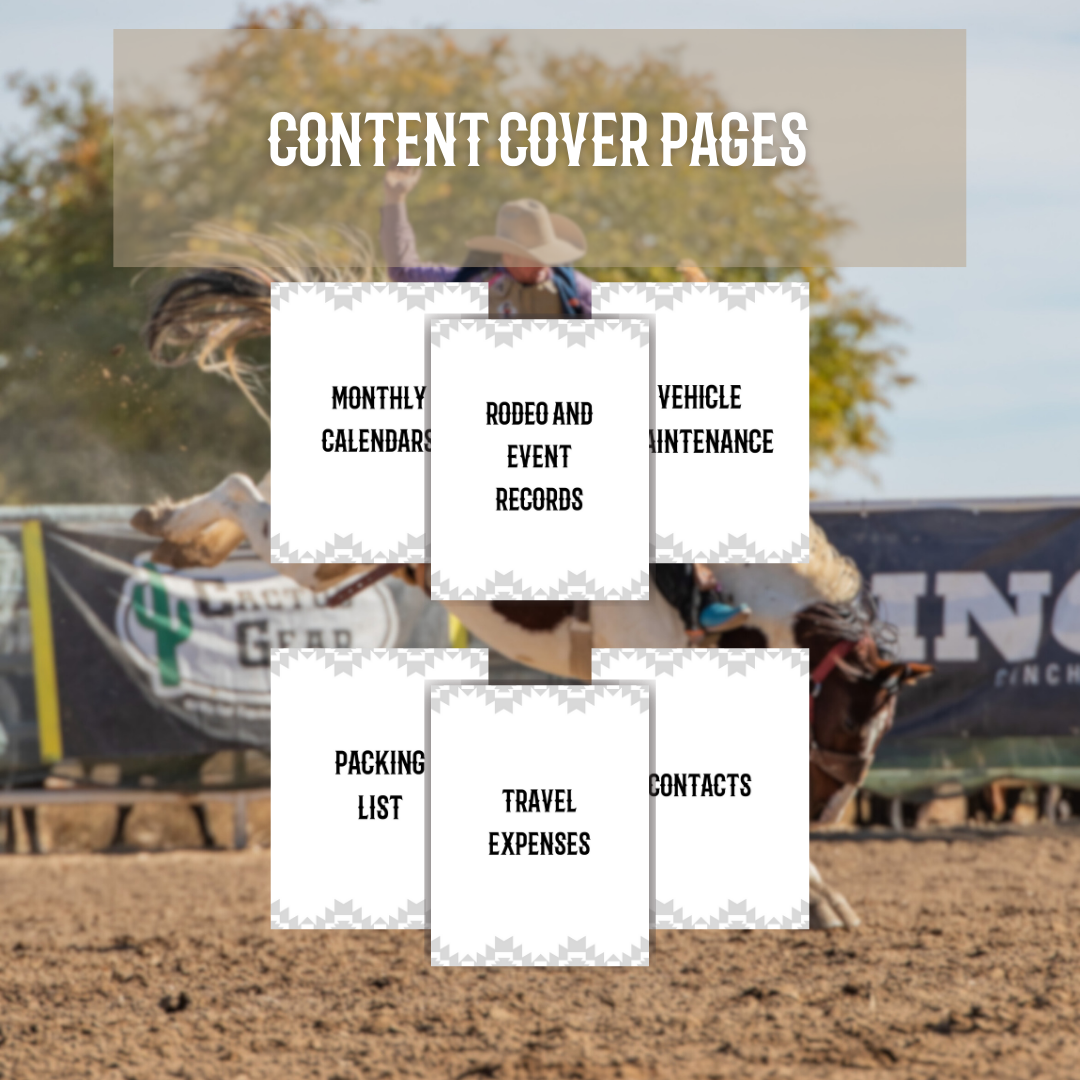 Printable Roughstock Rodeo Log Book/Pages