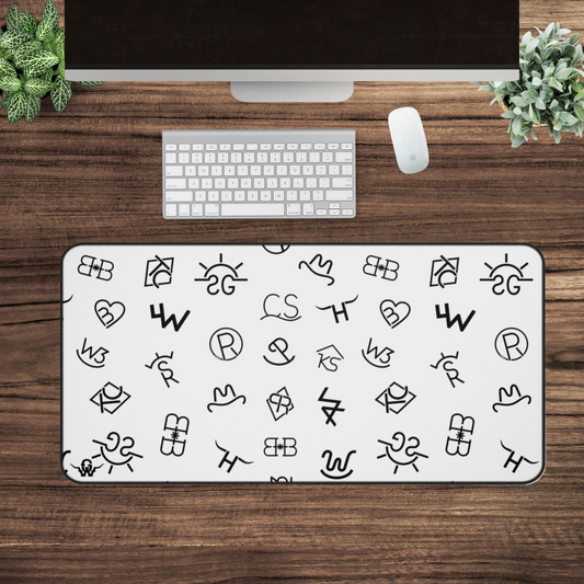 Light Gray Branded Desk Mat