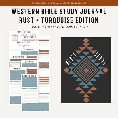 Digital Bible Study - Western Rust and Turquoise Edition