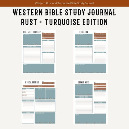 Digital Bible Study - Western Rust and Turquoise Edition