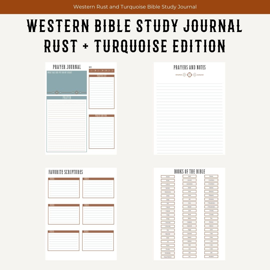 Digital Bible Study - Western Rust and Turquoise Edition