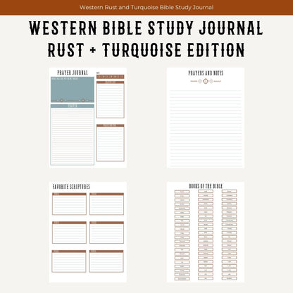 Digital Bible Study - Western Rust and Turquoise Edition