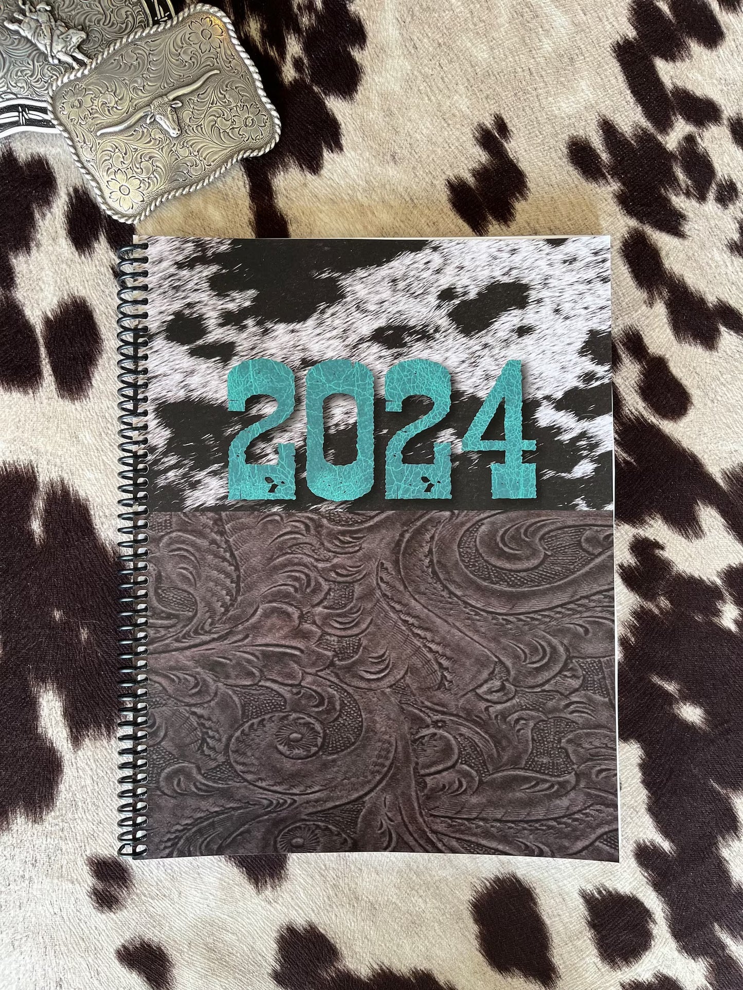 2024 Cowhide and Leather Daily Planner