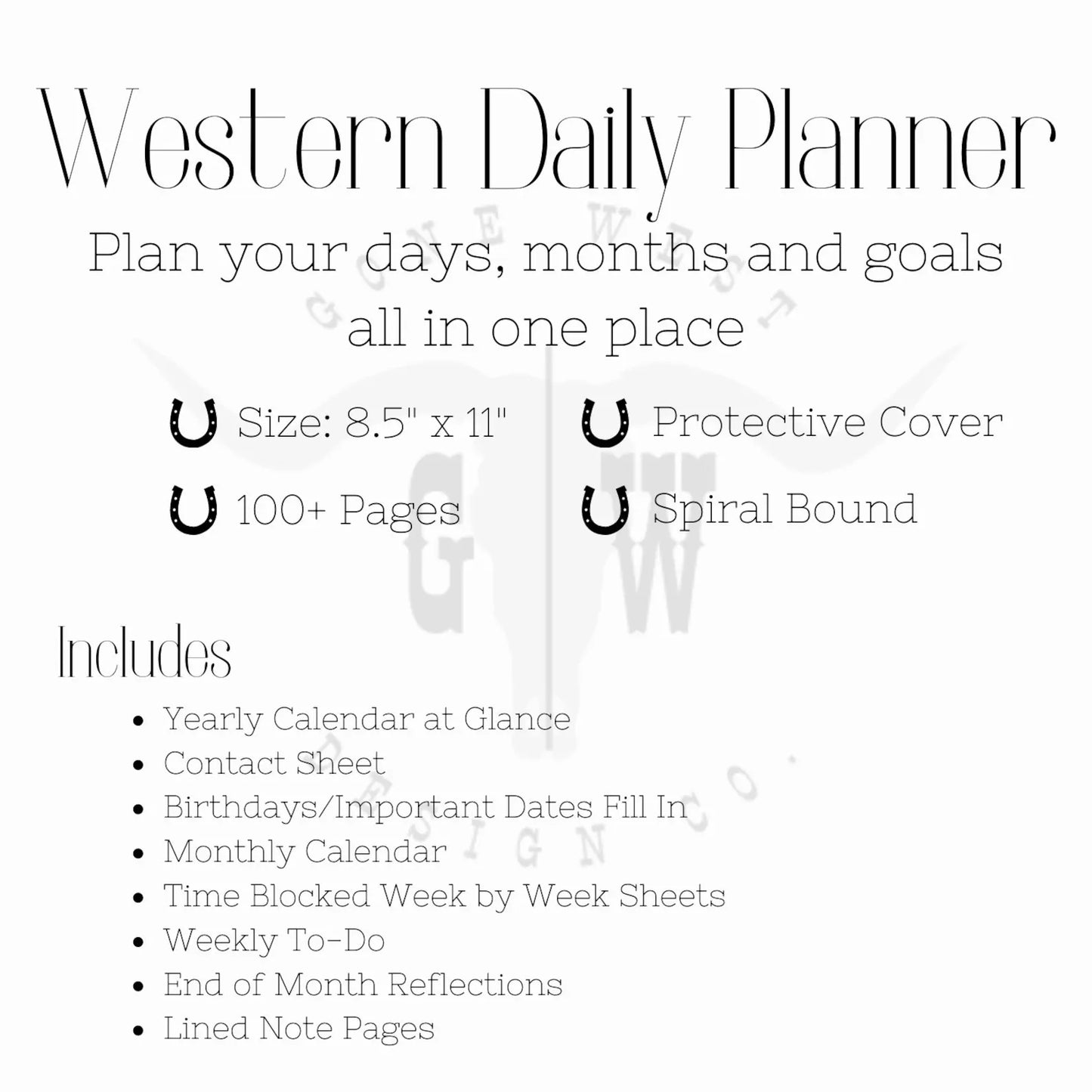 2024 Western Turquoise Daily Planner