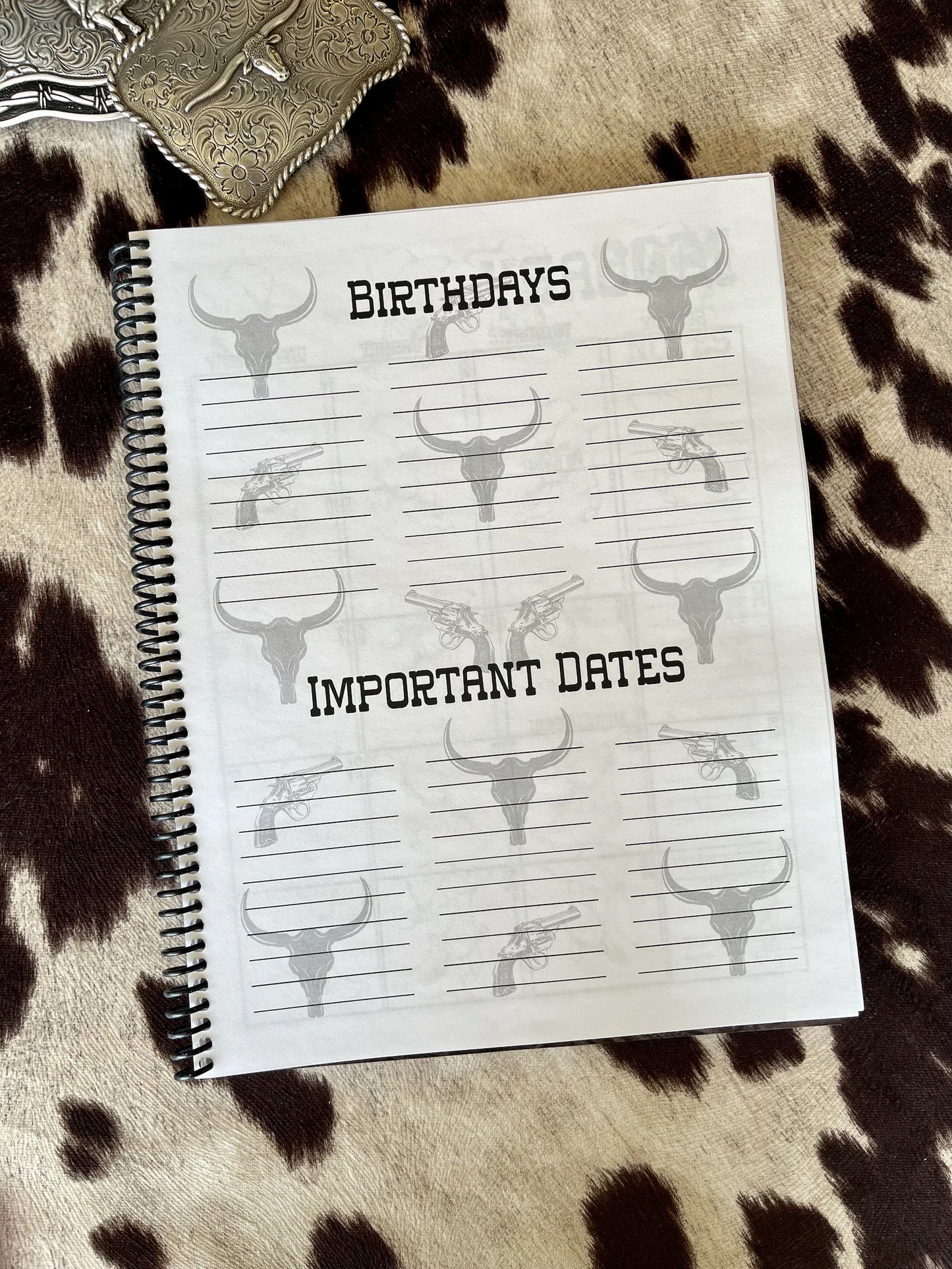 2024 Cowhide and Leather Daily Planner