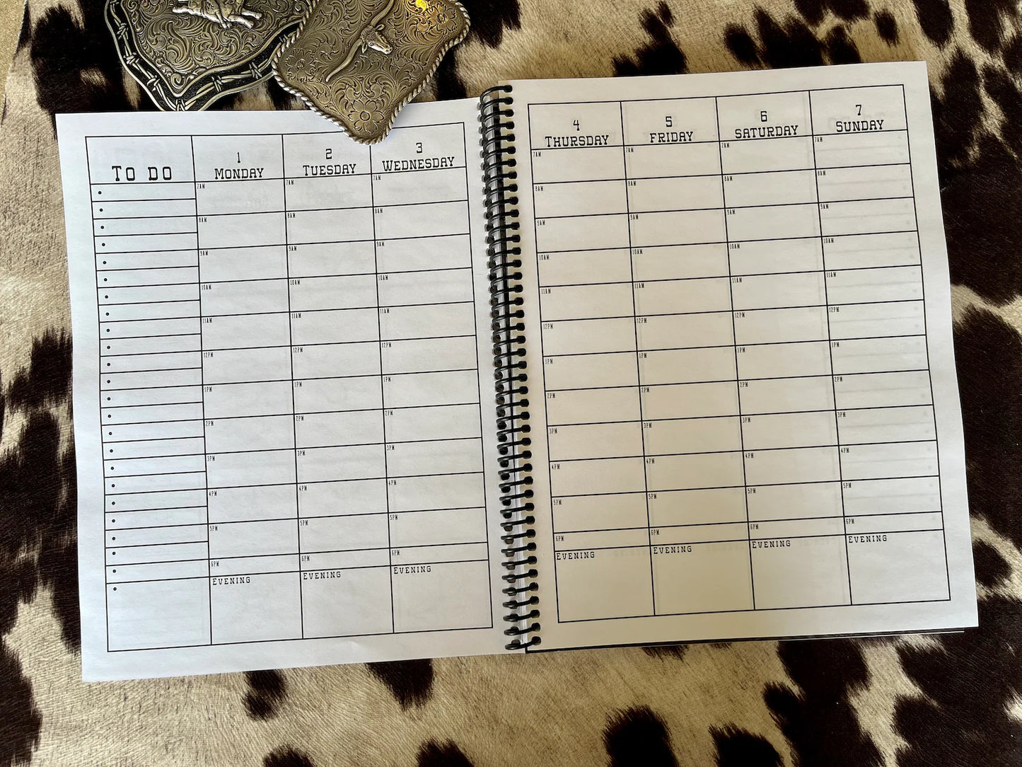 2024 Cowhide and Leather Daily Planner