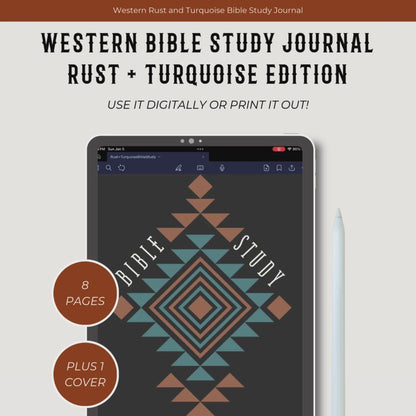 Digital Bible Study - Western Rust and Turquoise Edition